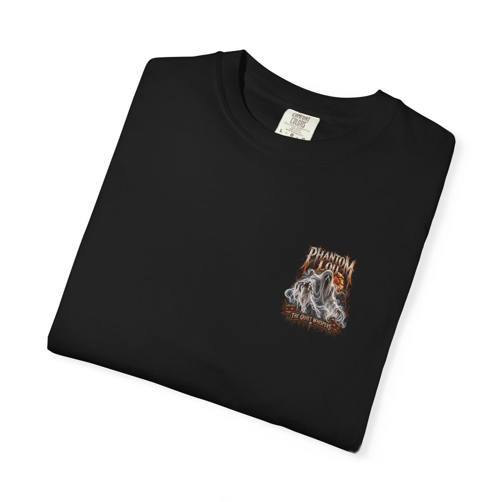 Phantom Lou: Quiet Whispers — Black Garment-Dyed T-Shirt