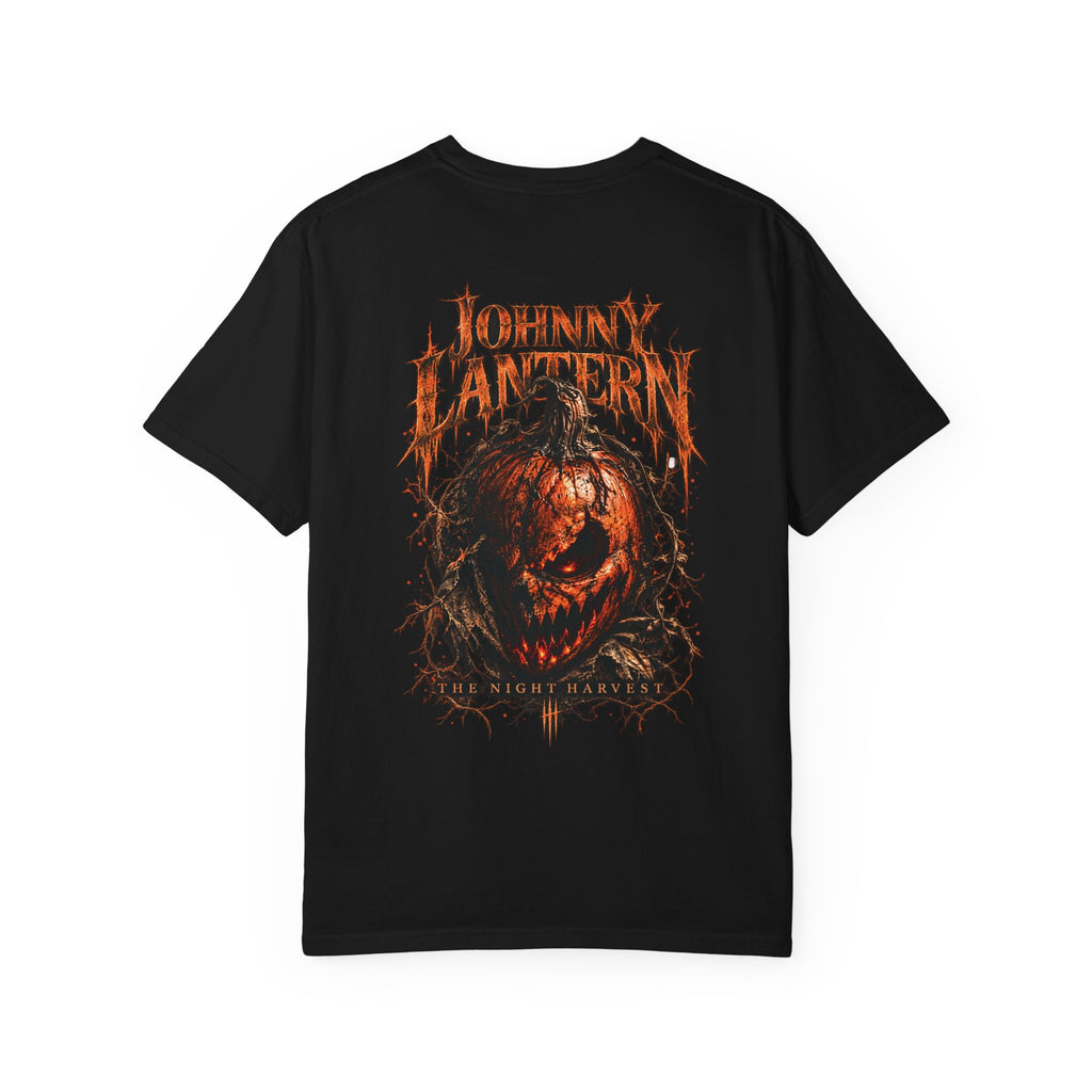 Johnny Lantern: The Night Harvest — Black Garment-Dyed T-Shirt