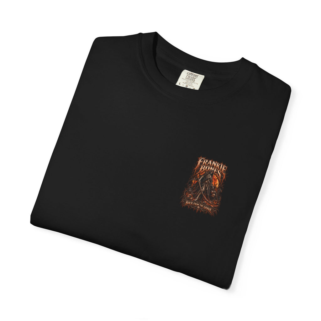Frankie Bones: Back from the Grave — Black Garment-Dyed T-Shirt