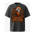 Johnny Lantern and the Pumpkin Patch — Vintage Black Mineral-Washed T-Shirt