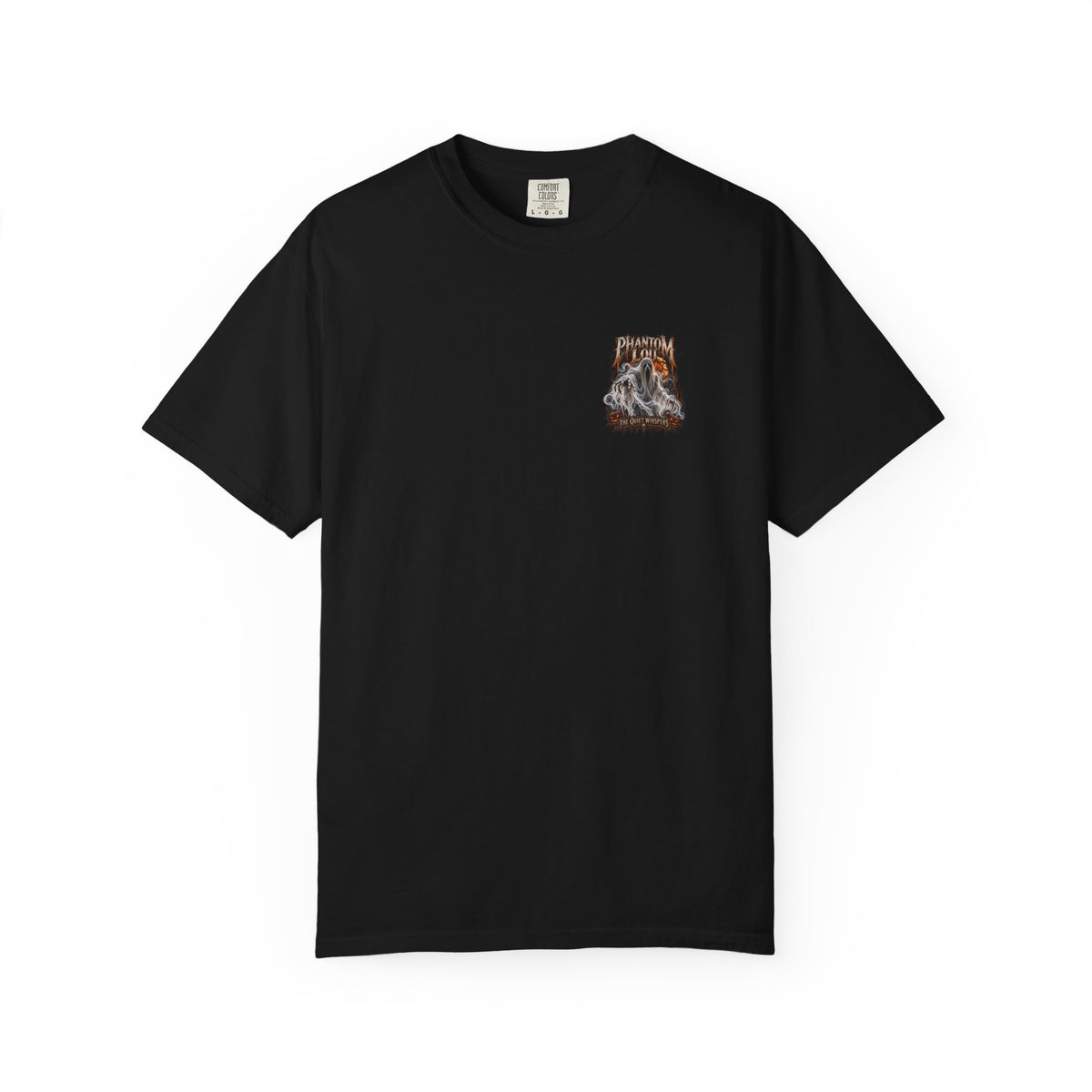 Phantom Lou: Quiet Whispers — Black Garment-Dyed T-Shirt
