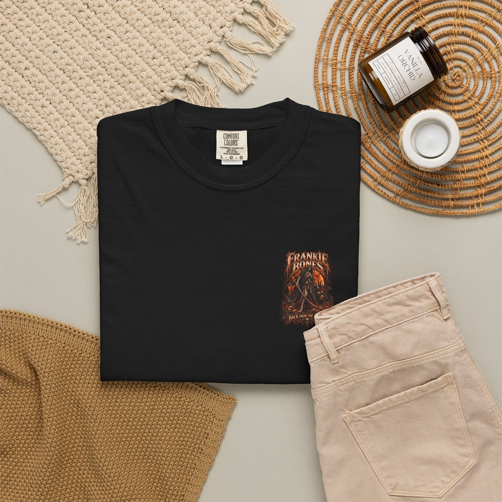 Frankie Bones: Back from the Grave — Black Garment-Dyed T-Shirt