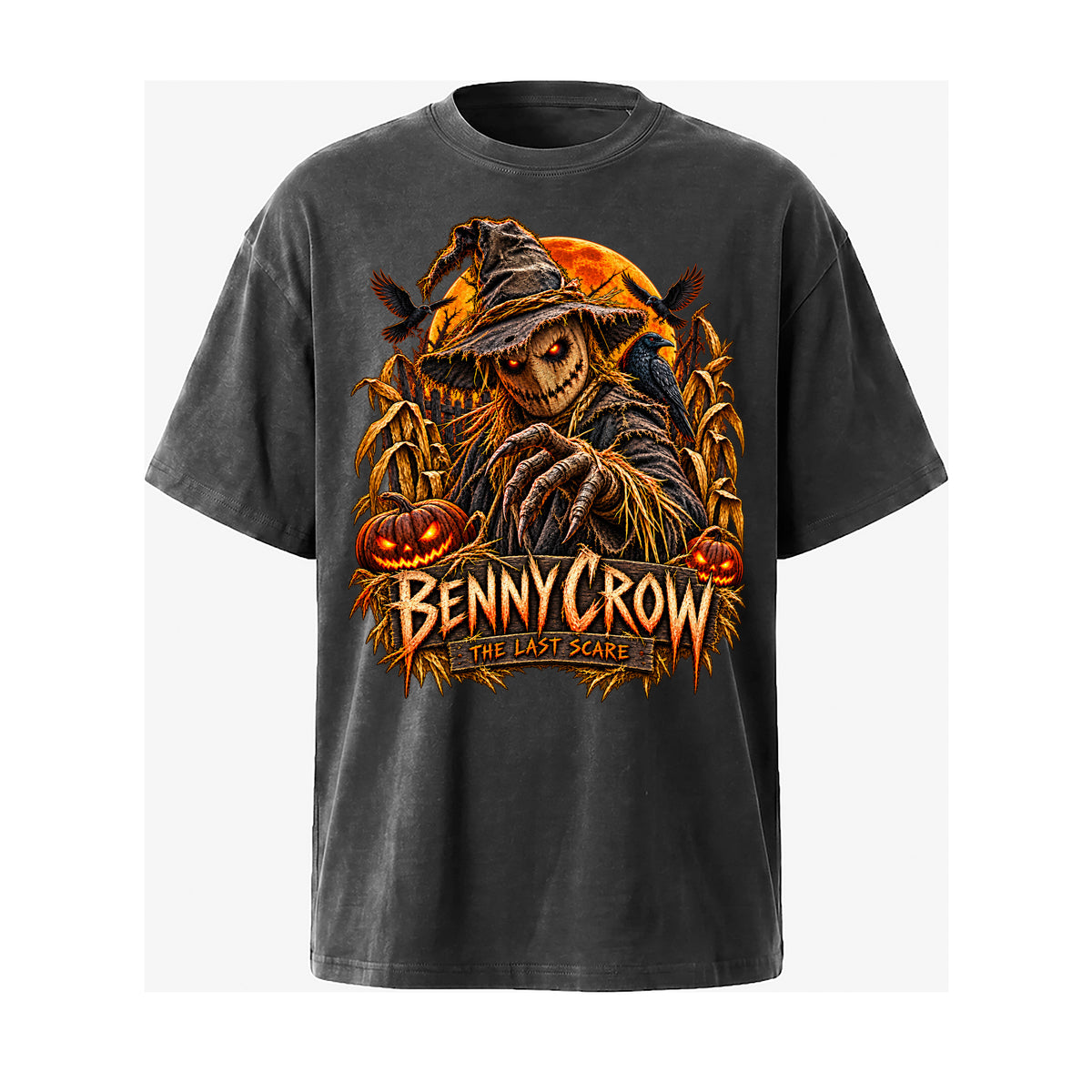 Benny Crow: The Last Scare — Vintage Black Mineral-Washed T-Shirt